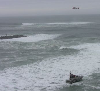 Coast Guard 47-foot motor lifeboat crew from Station Tillamook Bay