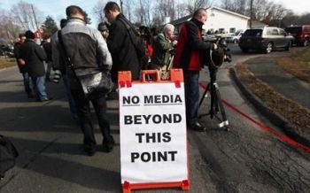 Media at Newtown tragedy