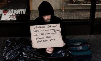 Sick homeless veteran